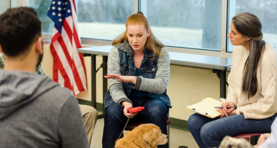 Civil Rights 2 female veteran in an emotional support group