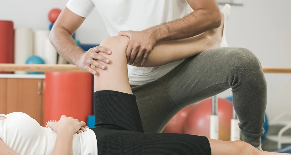 Bicycle Accidents 2 person undergo in leg therapy