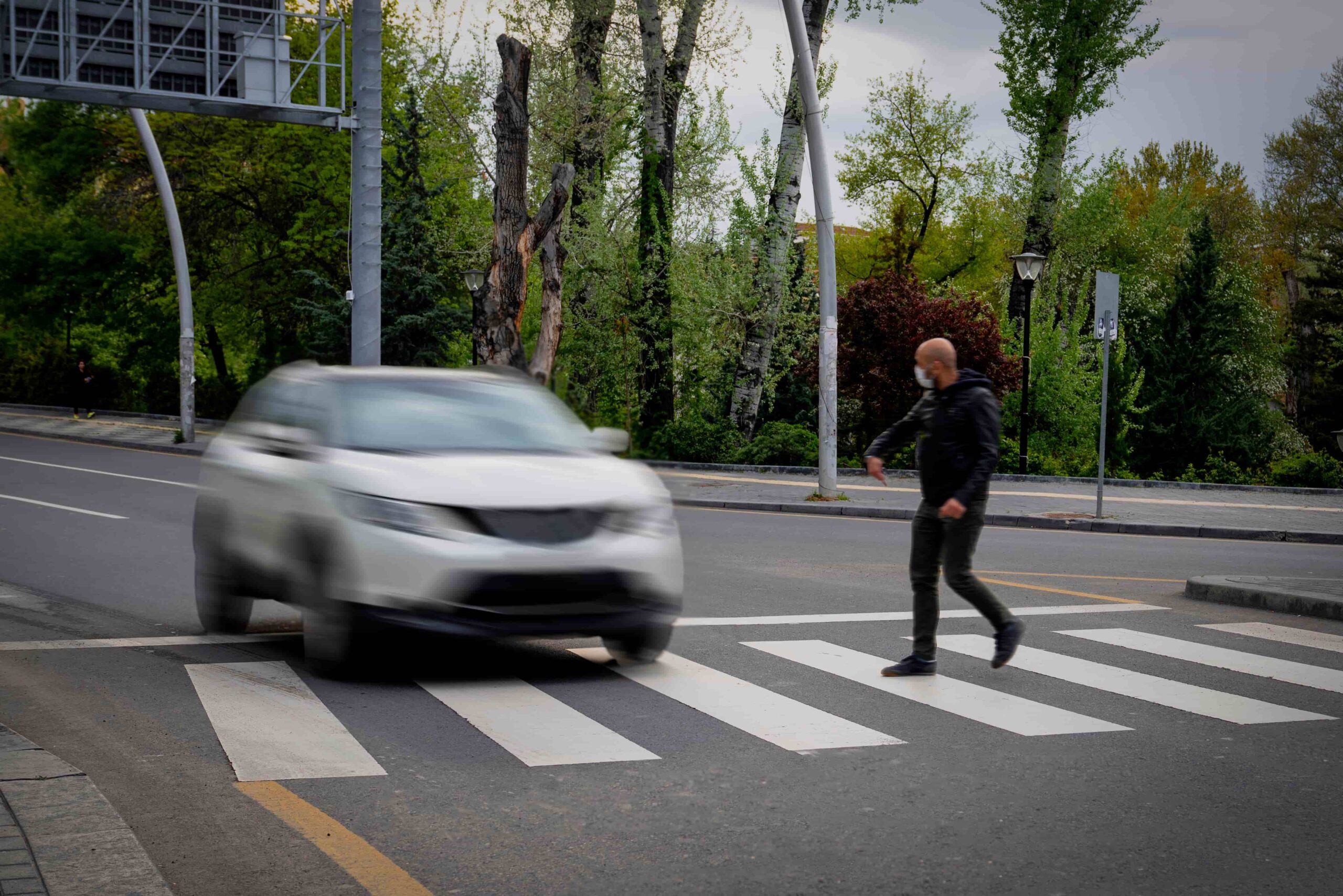 Pedestrian about to be hit by a car scaled